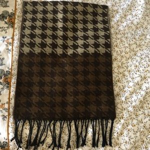 Woolen scarf/ color -brown and cream/ length 66 inches and width 12 inches